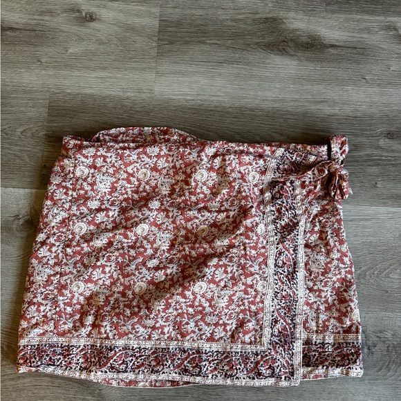 Boho Terracotta Wrap Skirt | Lightweight Summer Style - Picture 2 of 4